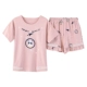 Bộ đồ ngủ cotton đô thị nữ mùa hè ngắn tay ngắn phù hợp với áo hai dây đẹp Hàn Quốc phiên bản 100% cotton phục vụ mùa hè nữ Bộ Pajama