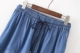 Mùa hè phong cách mới cộng với phân bón XL 200 pounds chất béo mm đàn hồi eo Harlan chín quần phần mỏng Tiansi jeans phụ nữ thời trang nữ 2021 Quần jean