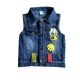 2018 trẻ em denim vest cậu bé vest bé mùa xuân và mùa thu denim vest quần áo trẻ sơ sinh Áo ghi lê