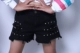 Giải phóng mặt bằng trẻ em của jazz đường phố cô gái nhảy jazz cao eo denim ngắn quần nóng lỏng lỗ đinh tán Hàn Quốc phổ biến triều quần jean trẻ em Quần jean