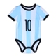 Bé quần áo bóng đá bé ngắn tay áo khoác mùa hè romper jumpsuit bé World Cup jersey túi rắm cotton Áo liền quần