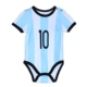 Bé quần áo bóng đá bé ngắn tay áo khoác mùa hè romper jumpsuit bé World Cup jersey túi rắm cotton