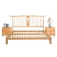 Mingtang gỗ rắn giường đôi phòng ngủ màu đồng bằng sơn-miễn phí Zen giường giường phụ tủ nội thất phòng ngủ Bộ đồ nội thất