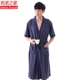 XL mặc áo choàng nam cotton mùa hè ngắn tay áo choàng tắm trong phần dài của cotton yukata cộng với chất béo trẻ và mỏng áo ngủ 2 dây Night Robe