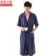 XL mặc áo choàng nam cotton mùa hè ngắn tay áo choàng tắm trong phần dài của cotton yukata cộng với chất béo trẻ và mỏng