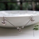 Tình yêu 925 sterling bạc vòng chân dài nữ thời trang Hàn Quốc dễ thương trái tim mặt dây chuyền sinh viên chuỗi quà tặng sinh nhật lắc chân vàng tây Vòng chân