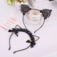 Dễ thương siêu dễ thương tai thỏ phụ kiện tóc ren tai mèo headband headband rửa mặt trang điểm sống tóc đầu