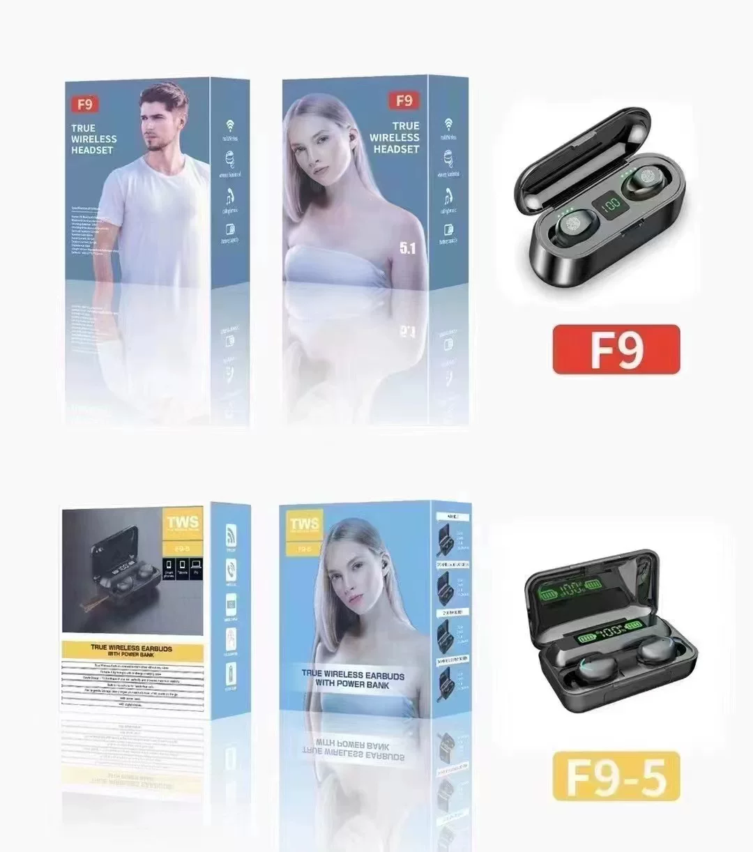 Кроссбордер новое F9-5C Bluetooth наушники Y50 Y30 Bluetooth наушники TWS4 беспроводные наушники